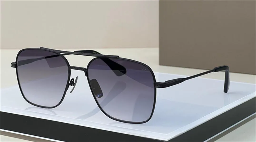 sunglasses 07 men design metal vintage glasses fashion style square frame UV 400 lens with case top quality297Y