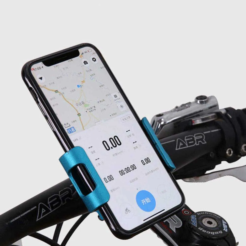 Bike Aluminium Alloy Phone Holder Anti-slip Bracket Bike Motorcycle GPS Clip Universal For IPhone Xiaomi Samsung Car Accessories OPP bag packaging