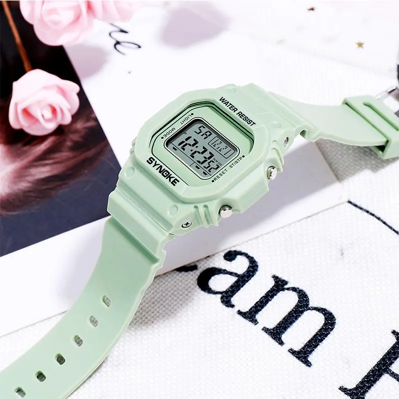 Wristwatches PANARS White Digital Watch For Men Women Sports Unisex 30M Water Resistant Clock Back Light PU Strap Electronic Watch3332