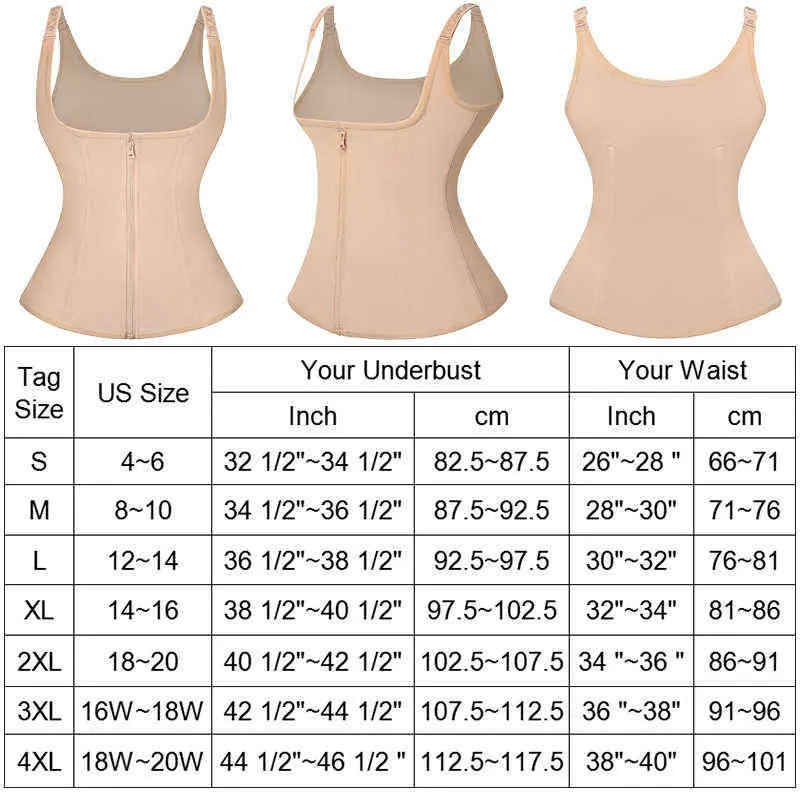 Women Waist Trainer Body Shaper Corset Top Slimming Sheath Woman Flat Belly High Compression Modelling Belt Shapewear Underwear L220802