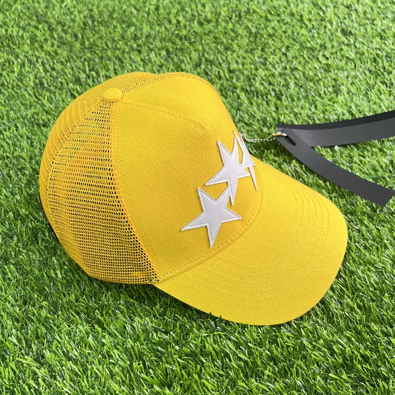 Summer Mesh Ball Caps Stars Applique Designer Hats for Men and Women Sun Protection