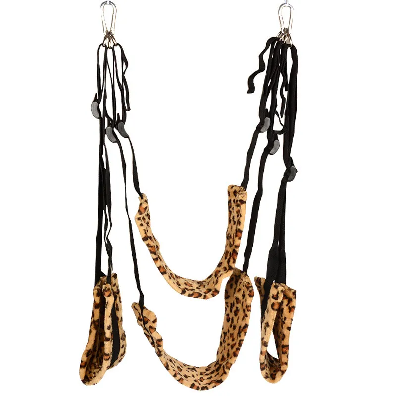 Leopard Print Fetish Fantasy Ceiling sexy Swing for Easy Penetration Suspension Love Position Aid Pleasure Furniture BX1108C