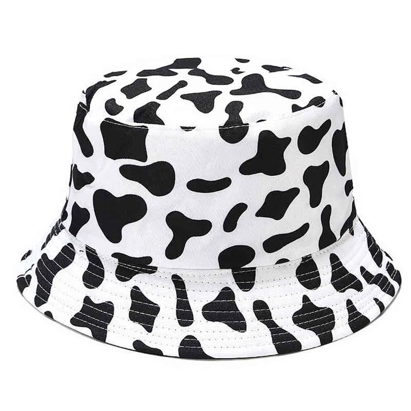 夏のかわいい牛のスタイルの屋外休暇釣り屋外のバケツの帽子サンハットG220418