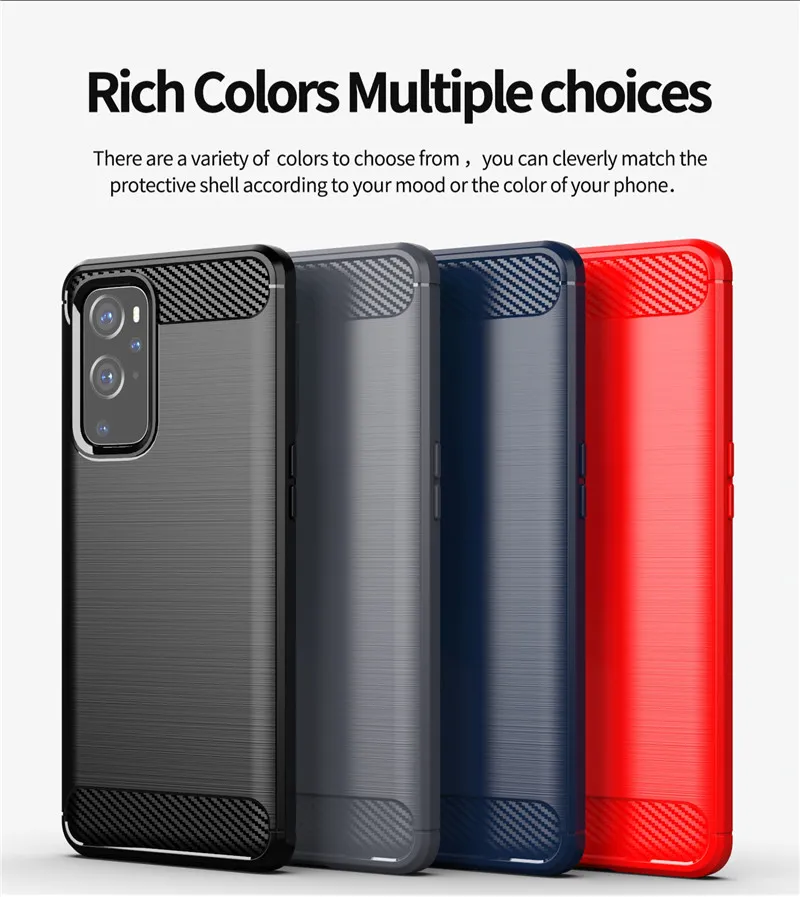 Shockside Bumper Fodral för OnePlus 9 Pro Case för OnePlus 9 8T 7T Nord N10 N100 COVER SILICONE Telefon Bumper Cover för OnePlus 9 Pro