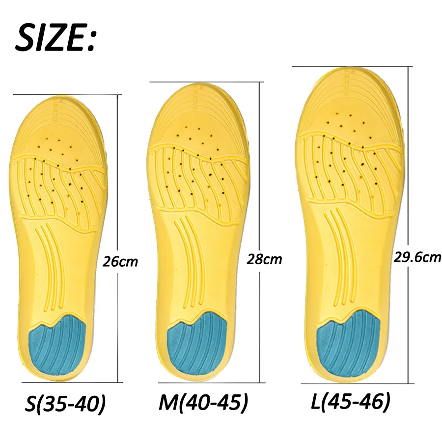 Sapato Inserções Pad Soft Sport Insoles Memória Espuma Respirável Exterior Running Silicone Gel Heel Almofada Ortopédica Palmilha