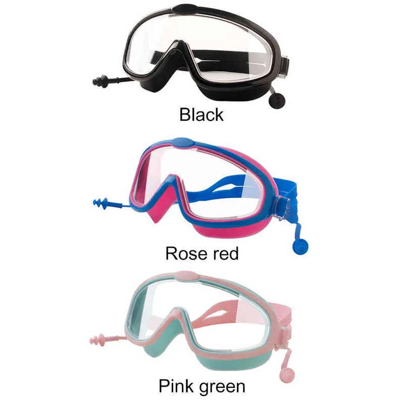 UV Protection Waterproof Swim Goggles for Children Anti fog Swimwear Swim Diving Adjustable Goggles for Boys Girls Y220428