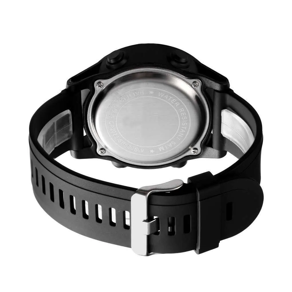 Relógios Digitais para Homens LED Sports Watch Glass Dial 30m À Prova D 'Água Resina Strap WristWatch Montre