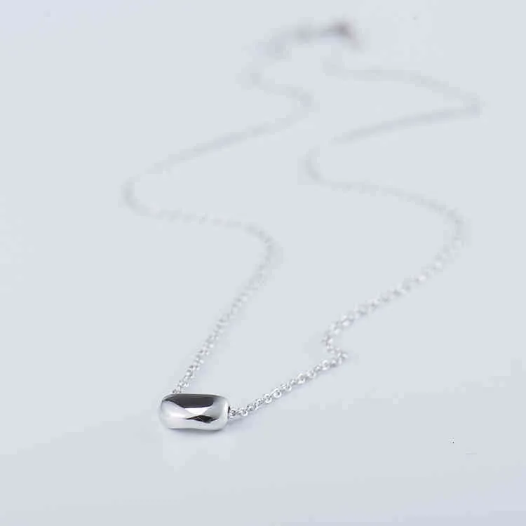 T home корейское ожерелье из стерлингового серебра S925, подвеска, женский горошек, фасоль акации, серебряная ключица290w