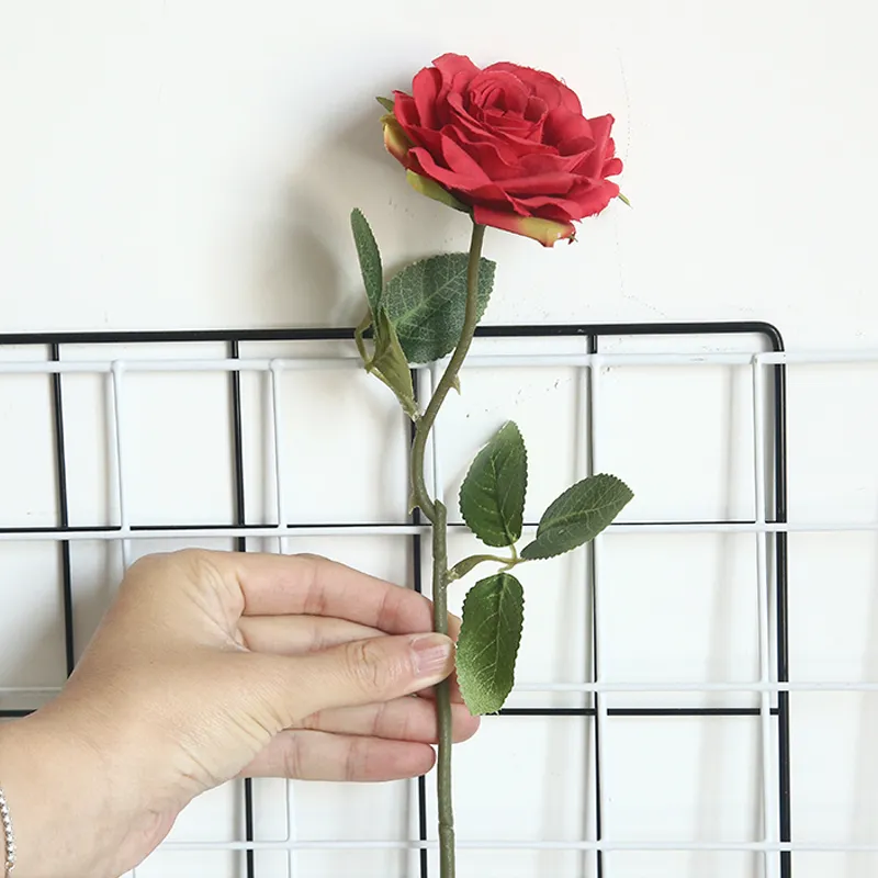 1 pz angolo di simulazione rosa angolo di seta artificiale fiori di rosa decorazione della casa in seta lattice rosa festa di nozze fiori imitazione