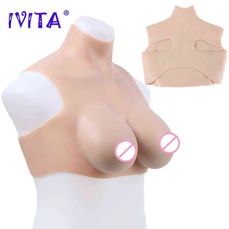 Ivita Originalkünstliche Silikon -Brustform realistische gefälschte Brüste für Crossdresser Transgender Drag Queen Shemale Cosplay H220515693657
