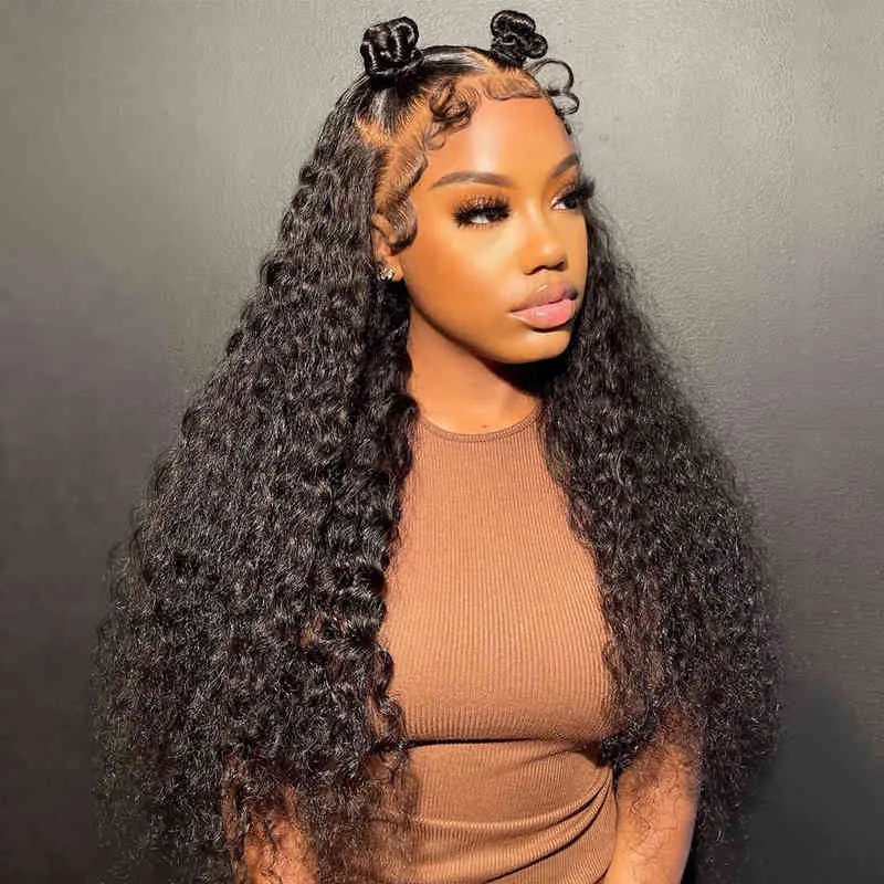 Nxy Hair Wigs 13x4 Loose Deep Wave Frontal Water 360 Full Lace Pre Plucked Wet and Wavy Hd 13x6 Curly Front Human 220609