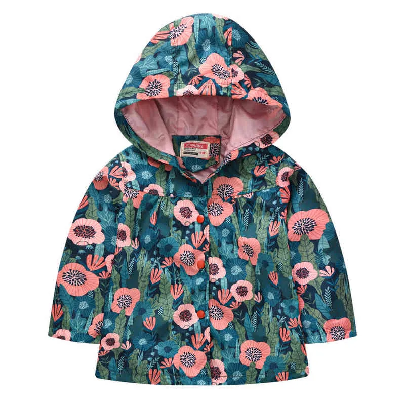 Printemps Hoodies Vestes De Pluie Pour Les Filles De Bande Dessinée Fleur Casual Enfants Sweat À Capuche Cadeau D'anniversaire Enfant En Bas Âge Enfants Vêtements J220718