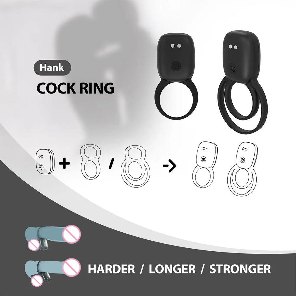 Vibrerande penis ring fördröjning utlösning klitoris stimulering par vibrator utvidgning sexiga leksaker för män erektion 2 stycken