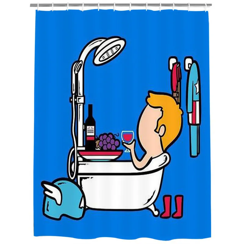 Super cortina de ducha de dibujos animados baño impermeable tela de calavera de azúcar s 220429