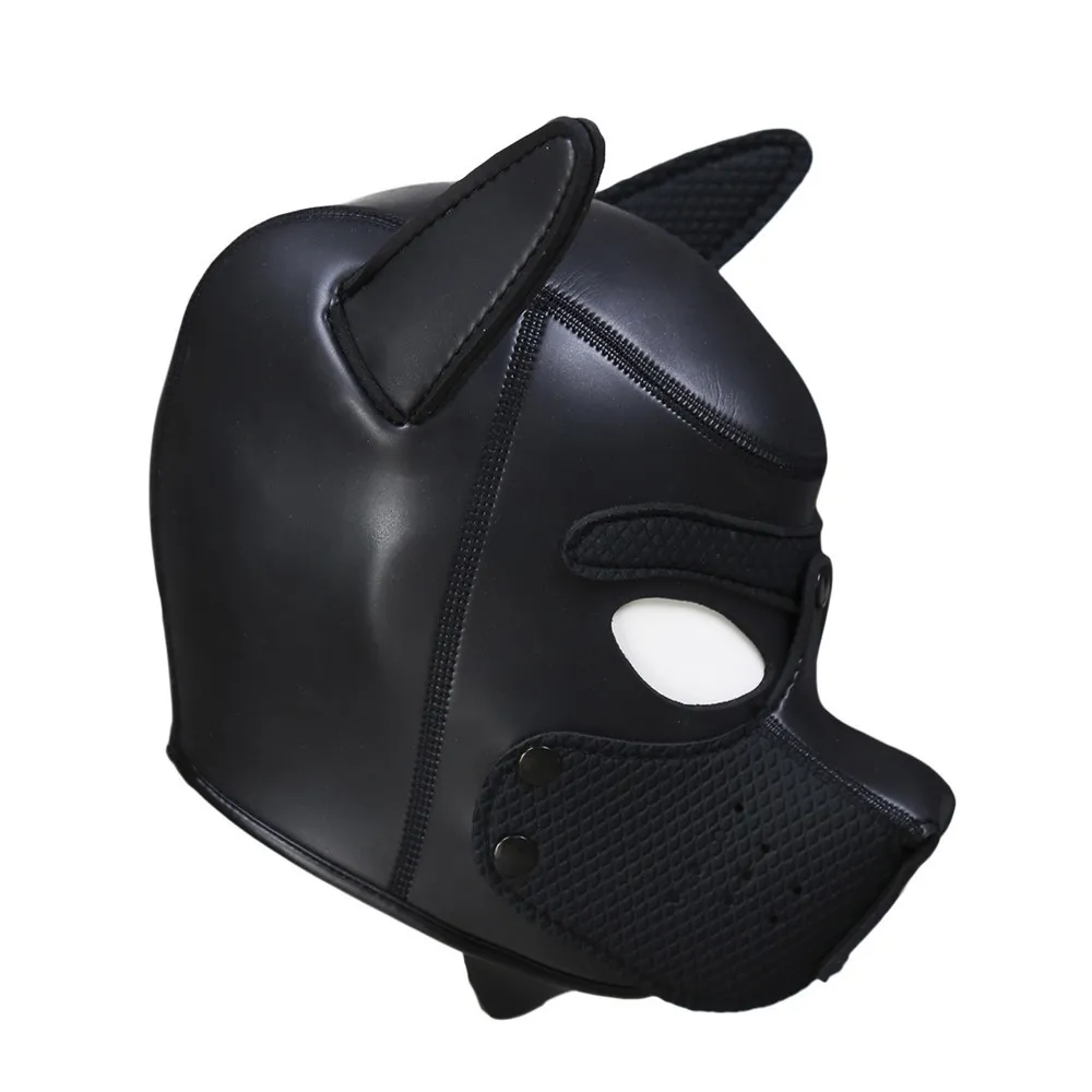 SM sexyy Cucciolo Copricapo Bdsm Bondage Maschera cani Cappuccio Schiavo Cosplay Fetish Giochi adulti Prodotti erotici Giocattoli coppie Negozio