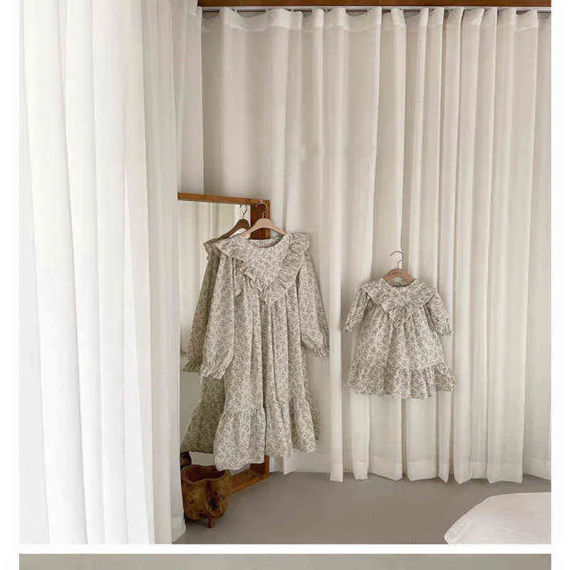 Ensembles assortis pour famille, robe body à fleurs, tenues assorties pour mère et fille, nouvelle collection printemps, E1102