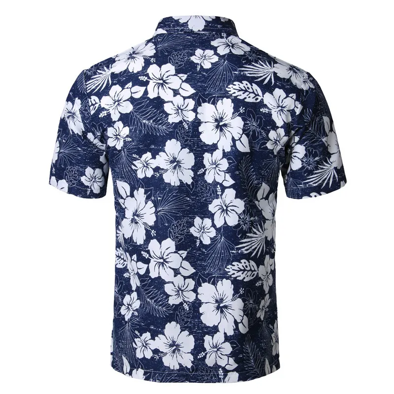 Hommes Summer Beach Chemise Hawaïenne Marque À Manches Courtes Grande Taille Chemises Florales Hommes Casual Vacances Vêtements Camisas 220623