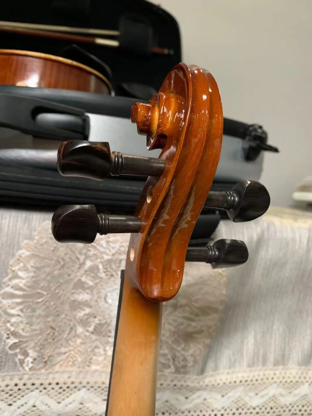 단단한 목재 무광택 바이올린 초보자자가 학습 시험 등급 재생 프로 바이올린 4/4 풀 사이즈 악기