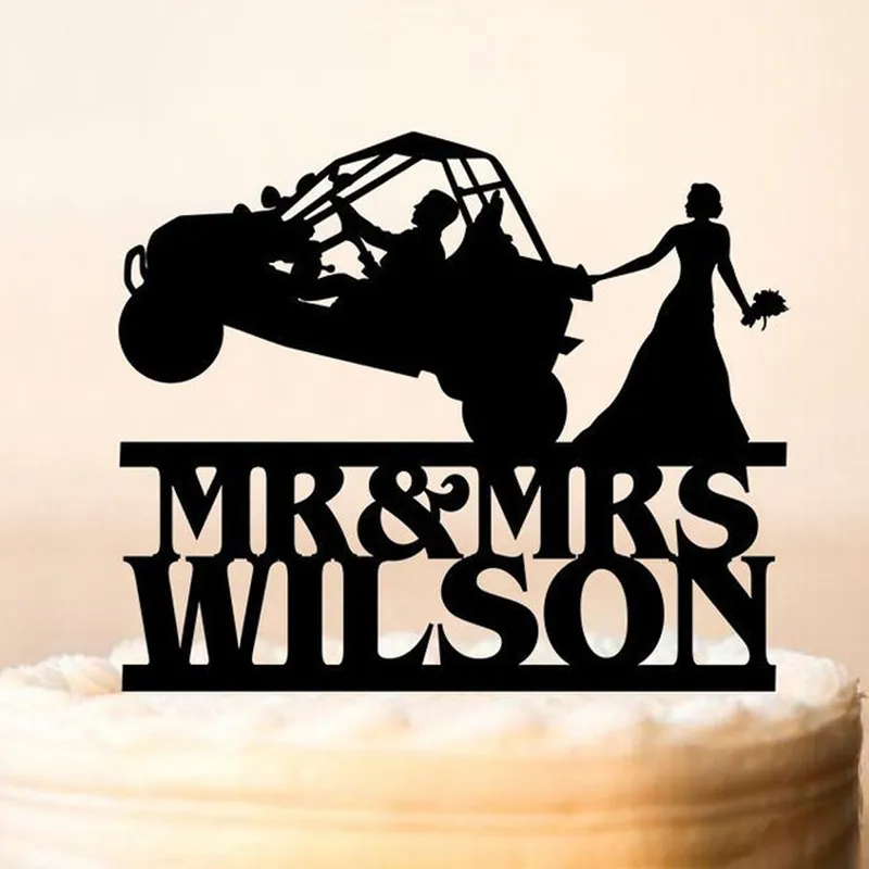 Personalized wedding name Cake Topper,Custom Mr and Mrs name couple cake topper,Groom and bride wedding cake topper