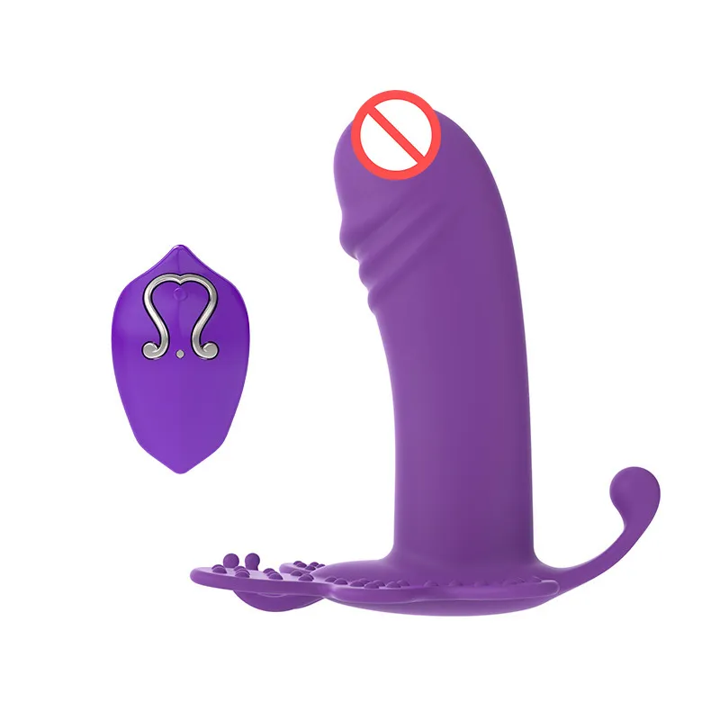 Kvinnliga fjärilsvibrator fjärrdildo bärbara vibrerande trosor Kvinnliga onanatorer Nipple Clit Vagina Massage Sexiga leksaker