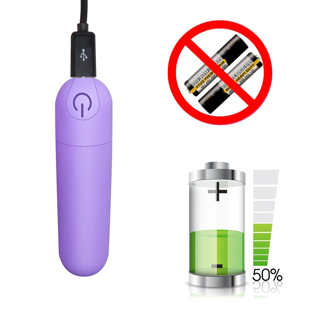 10 Vitesse Bullet Vibrator USB charge G-spot Gode Masseur Mini Forte Vibration Anal Plug sexy Jouets pour Femmes