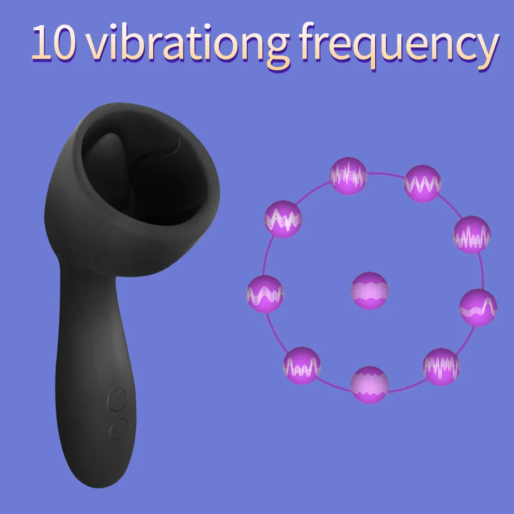Tongue Licking Vibrator For Men Masturbation Glans Trainer Oral Vibrators Adult sexy Toys G Spot Stimulator Shops