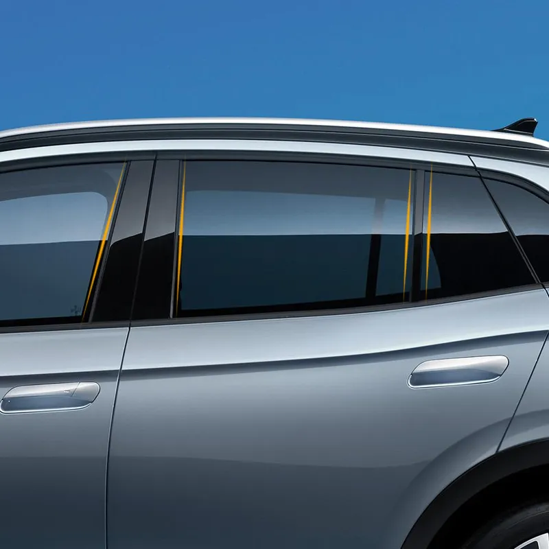 Auto raamcentrum Pilaarsticker PVC Trim anti-scratchfilm voor Volkswagen ID.3 ID.4 2021-heden externe auto-accessoires
