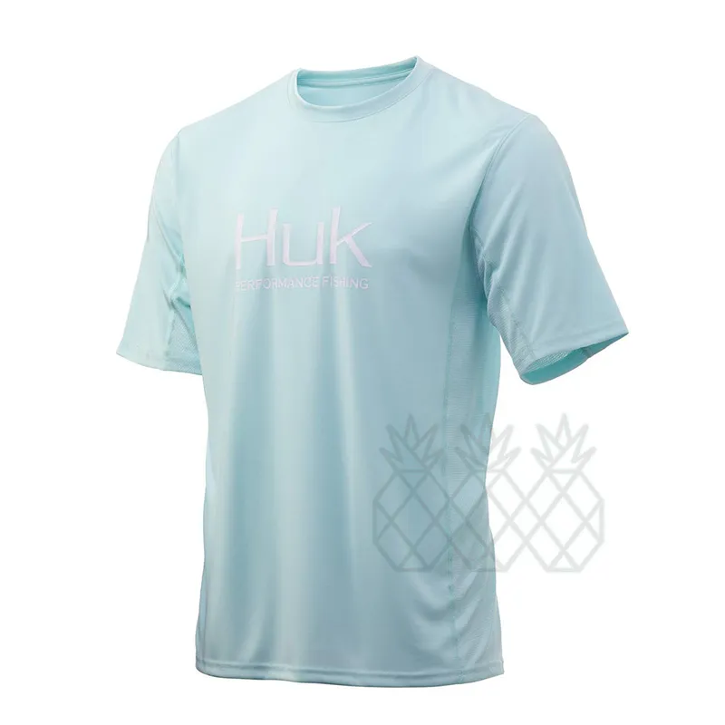 HUK UV半袖釣りシャツの男性サマーフィッシングシャツupf50 Sun Protectio Tシャツ釣り屋外ジャージーハイキングスポーツウェア220812