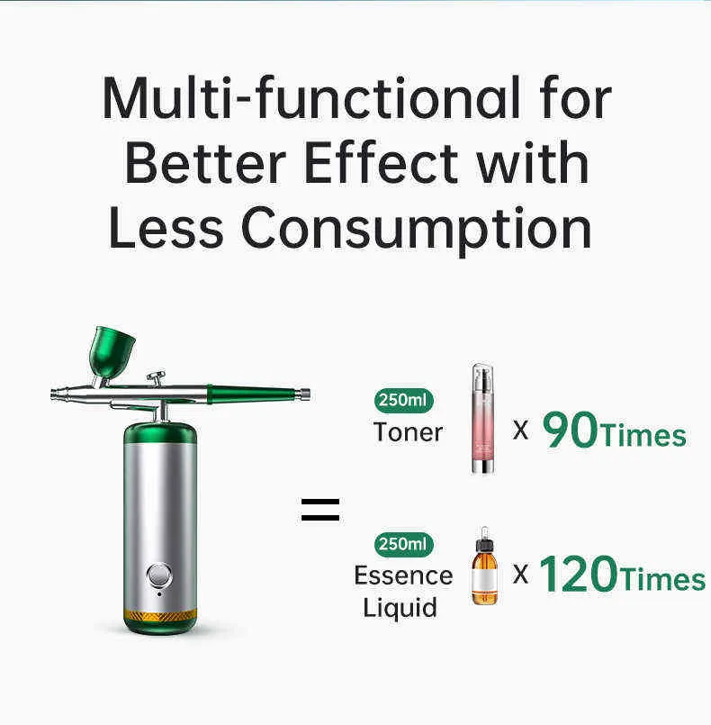 Skin Boost Airbrush Cordless Handheld Nano Sprayer USB Compressore la cura della pelle la bellezza Idratante Spraye 220505