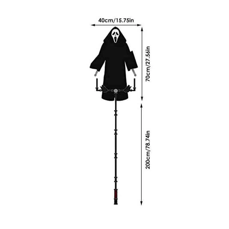 Halloween Ghost Robe Scarecrow Night Horror Scream Garden Courtyard Decoration Thriller Tricky Toy Haunted House Layout DDJ Y220616376194