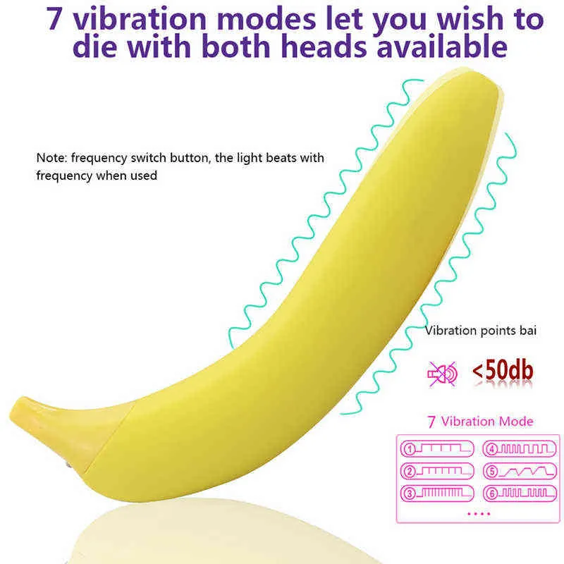 NXY DILDOS DONGS 7 velocidades de vibrador realista vibrador de banana masturbadora g clitóris estimular brinquedos sexuais à prova d'água para mulheres 220511