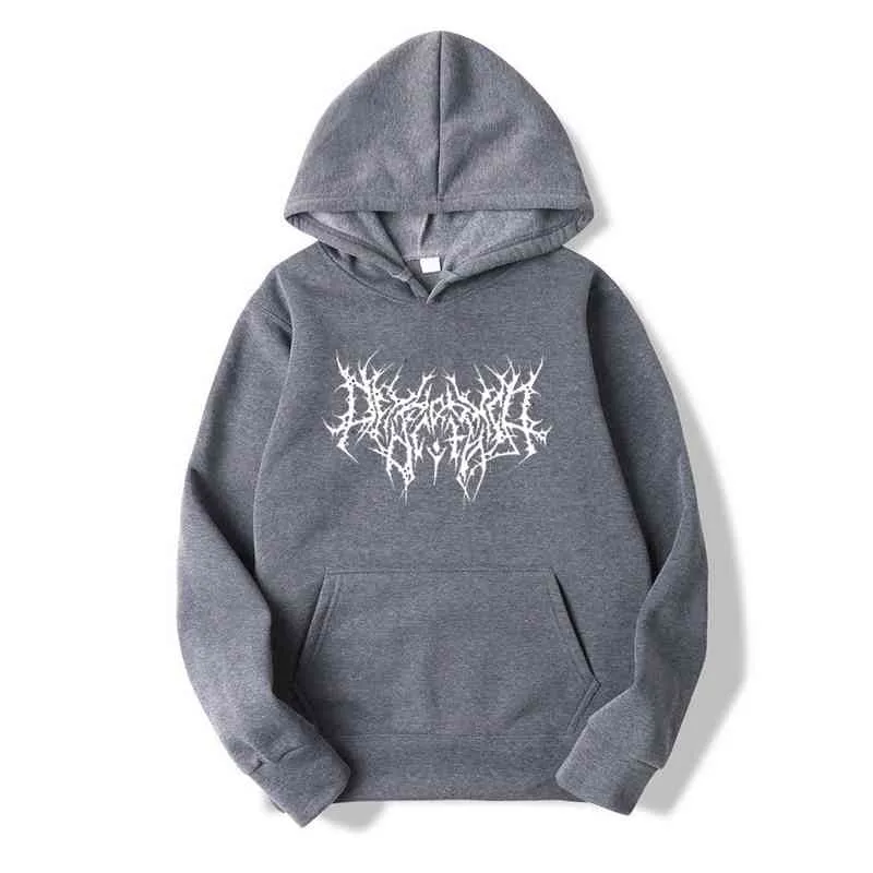 Ny gotisk överdimensionerad hoodie långärmad harajuku tröja män och kvinnor estetiska hiphop retro vänner vinter män