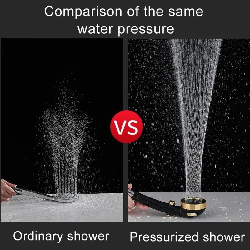 High Pressure Upgrade Shower Head 3 Modes Handheld Adjustable Water Saving ShowerHead Pressurized Spray Nozzle Bathroom supplies 220525