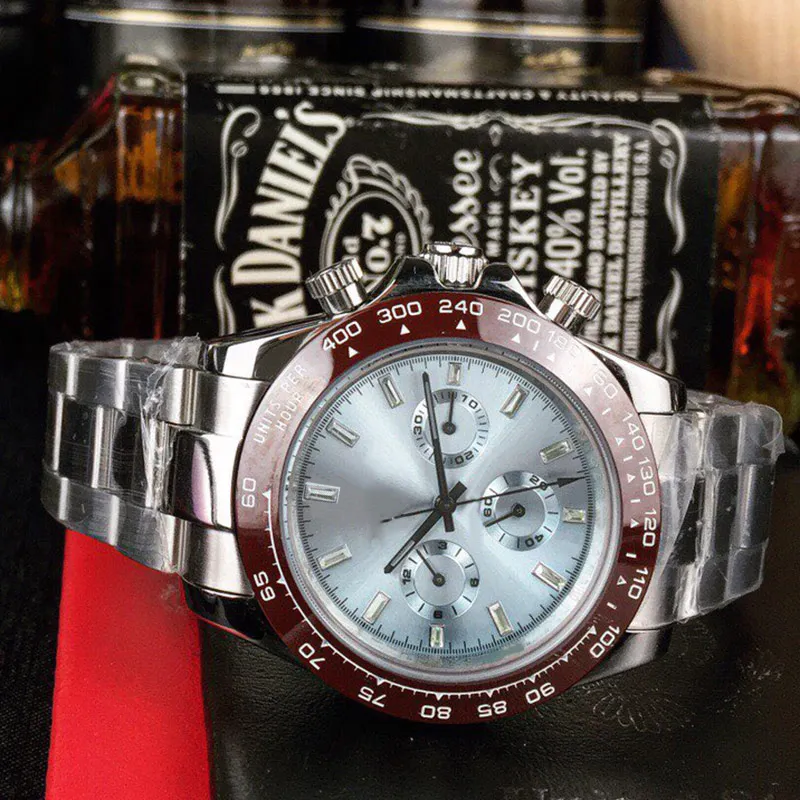 Męskie zegarek Automatyczne zegarki mechaniczne 43 mm Sapphire Business Wristwatch Waterproof Stal nierdzewna stal nierdzewna 904L Srebrny pasek na rękę