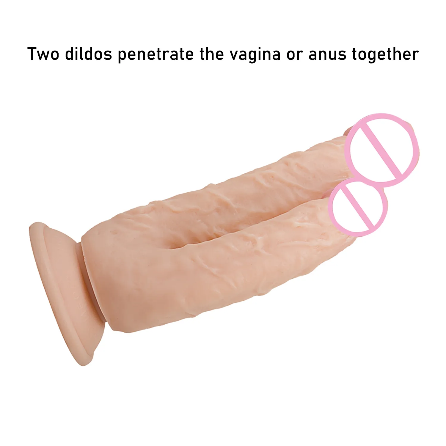 Big Double Dildos Penetração Vagina e Anus Soft Skin Feel Phallus Penis Toys Sexy para mulheres Masturbação