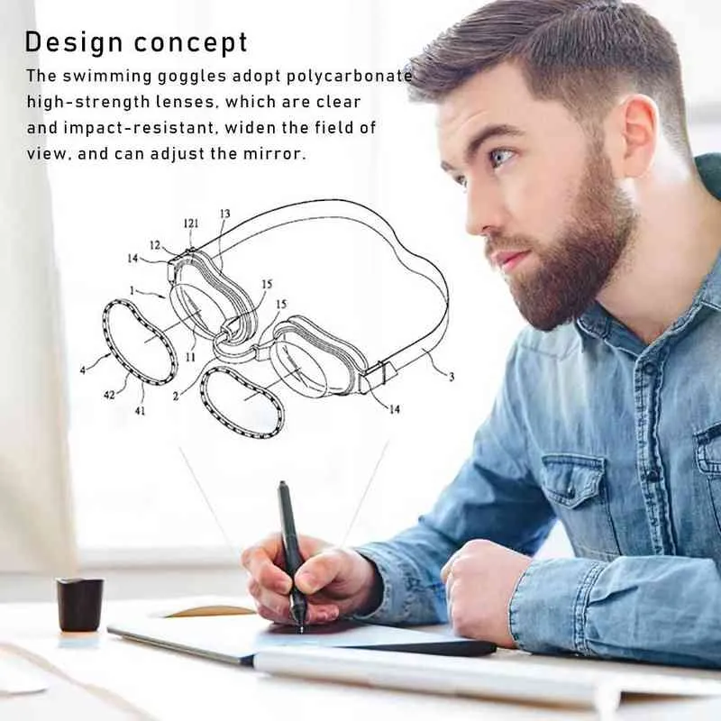 المهنية ماء تصفيح واضح مزدوج مكافحة الضباب نظارات السباحة نظارات السباحة مكافحة للأشعة فوق البنفسجية الرجال النساء نظارات غوص غوغل G220422