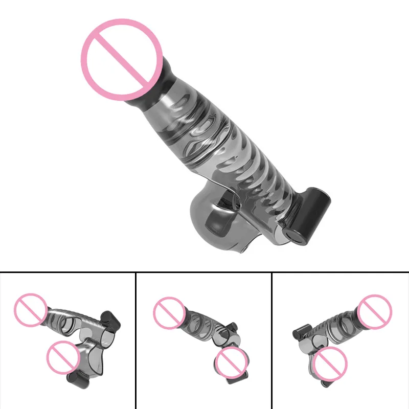 Мастурбационные инструменты вибрации пенис покрывают портативную переносную передачу и 6 кнопок батареи для взрослых игрушек EK-NEW