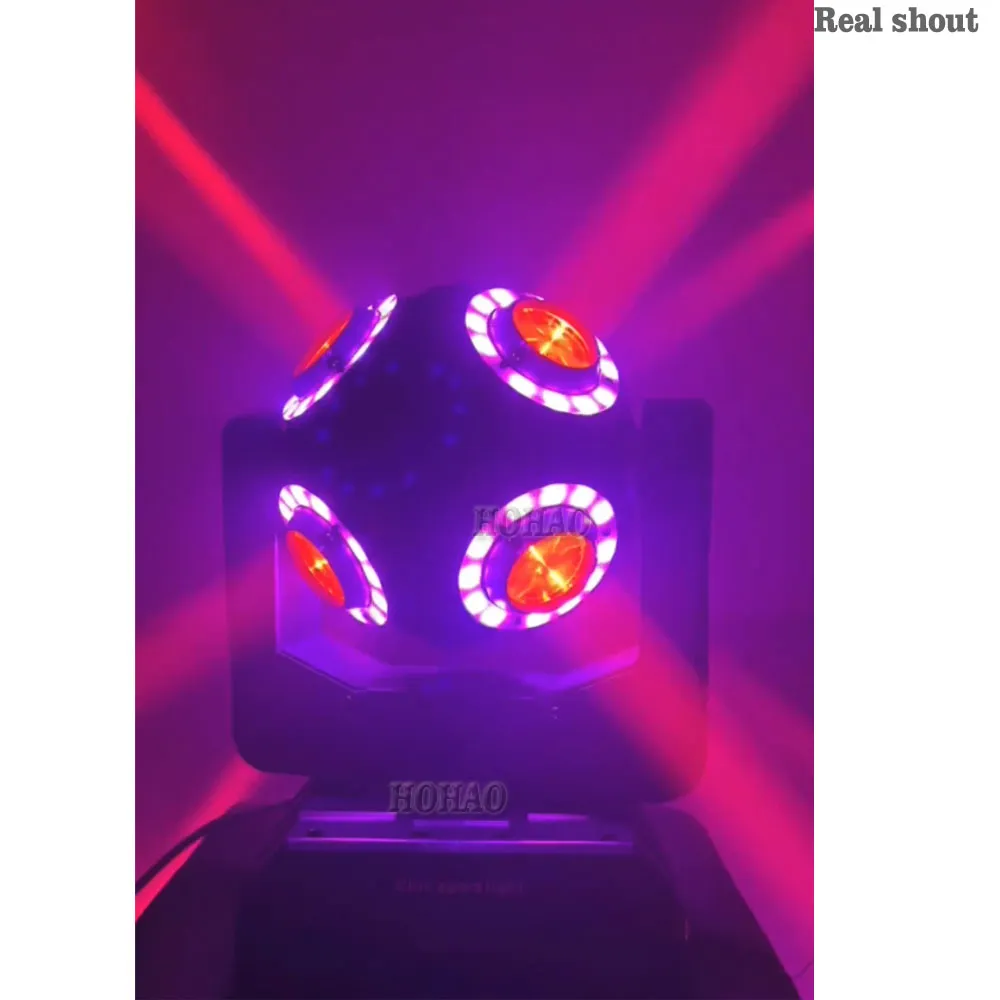 Новые 10 * 8W RGBW Светодиодные сценические эффекты Strob Футбольный свет луча Стробная промывка 3INI Projector DMX 512 для DJ диско движущейся головой