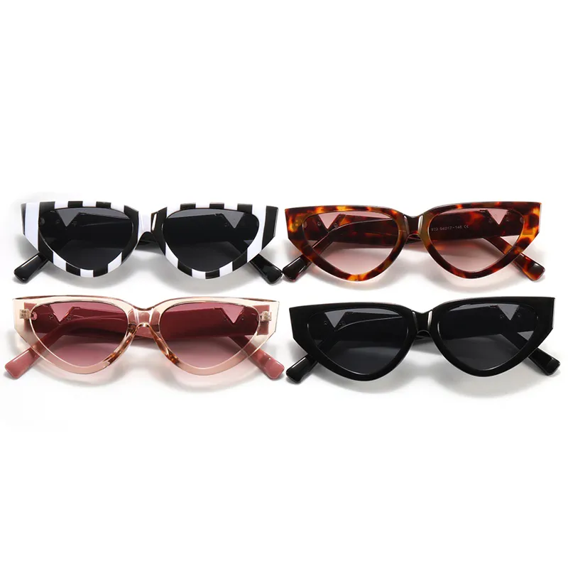 Partihandel lyxdesigner solglasögon för kvinnor män kattögon solglasögon av hög kvalitet vit svart mode adumbral glasögon tillbehör bra