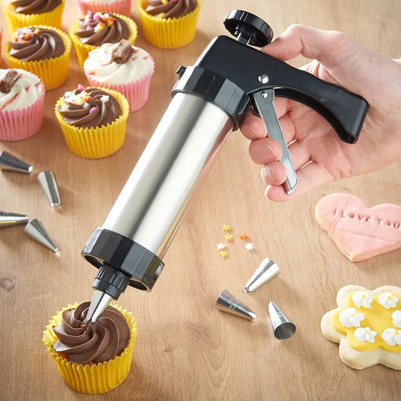 Cookie Press Maker Kit Making Gun Biscuits Cake Mold Biscuit Machine Dessert Decoration Tool 220601