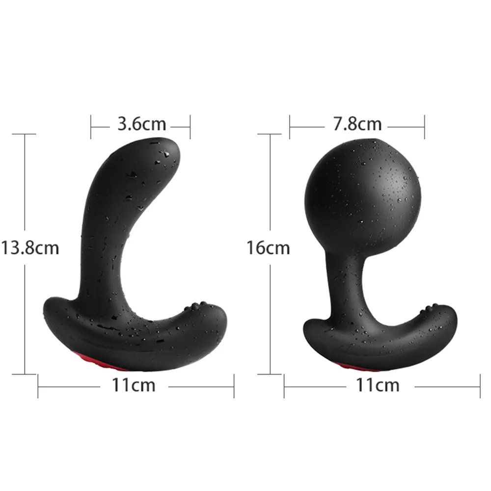 Enorm anal dildo för män inflation vibrator trådlös fjärrkontroll manlig prostata massage rumpa plugg mjölkning sexig leksak