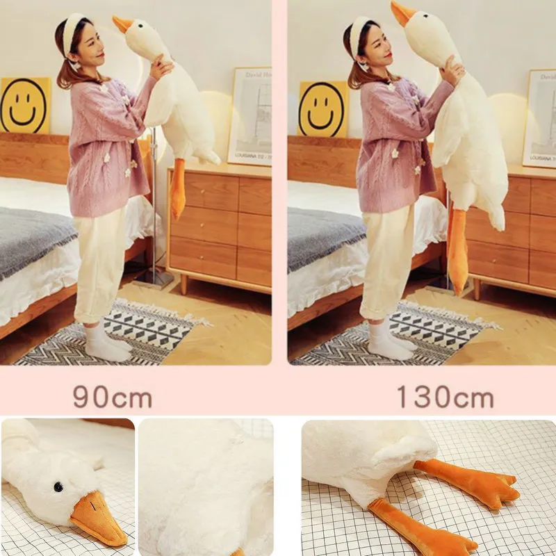 Giant Long Plush White Goose Toy Stuffed Lifelike Big Wings Duck Hug Massage Throw Pillow Boyfriend Cushion For Girl 2207065499384