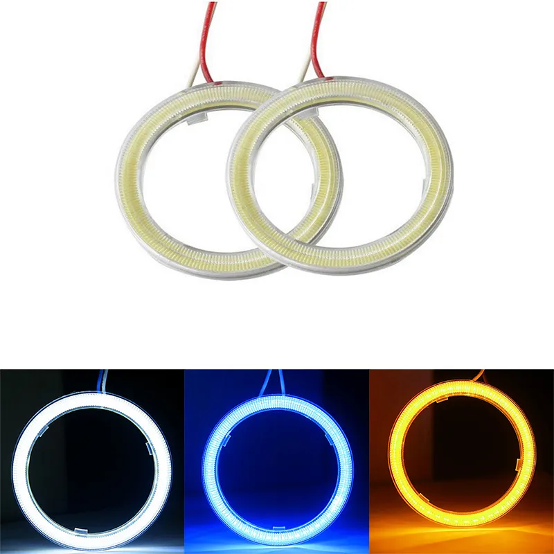 NOWOŚĆ Cob LED Reflight Anioł Oczy Bulb Ring Lampa Ring Car Daytime Light Drl Fog Light DC 12V Stylizacja dekoracyjne