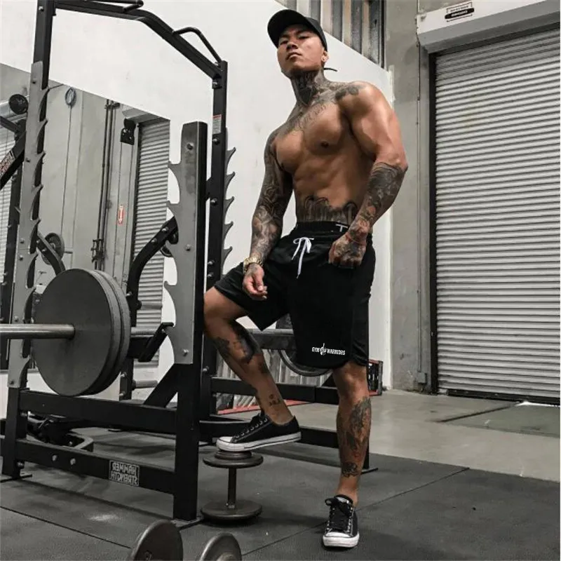 Summer Brand Mesh Quick Dry Fitness Shorts Men Gym Knee Length Bodybuilding Active Shorts Joggers Workout Sweat Short Pants 220530