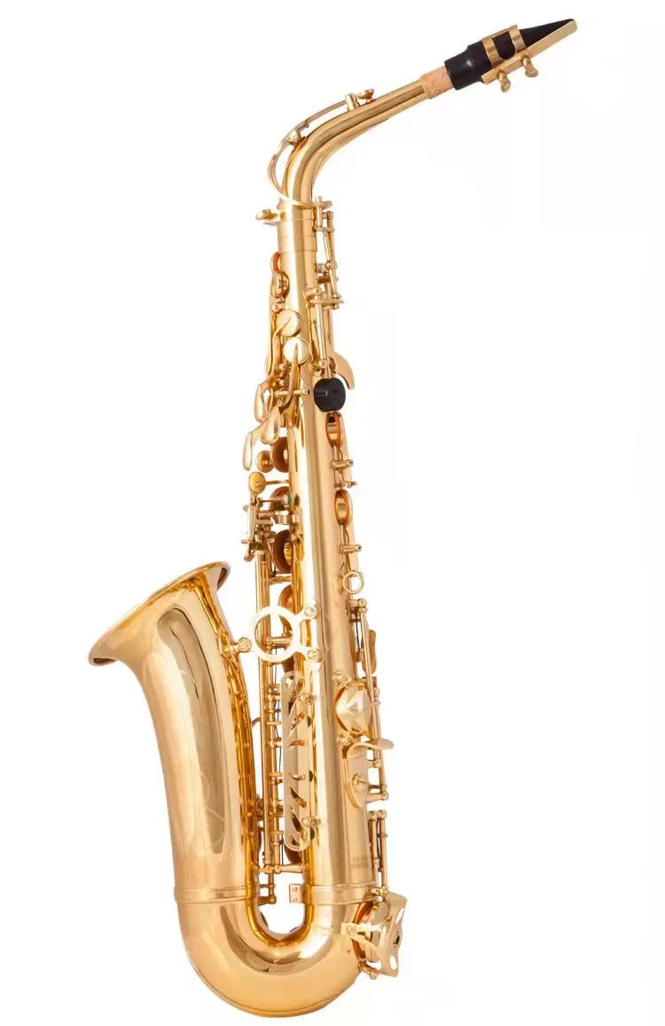 النحاس المطلي بالذهب المحترف Alto Saxophone الأصلي 803 electrophoresis electrophoresis عملية الذهب sax