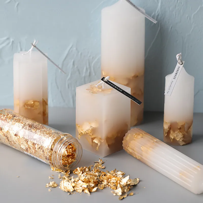 Złoto świecy 2g wosk ręcznie robione świece zapachowe materiały do majsterkowania mus folia dekoracja świeca akcesoria do rękodzieła 220804