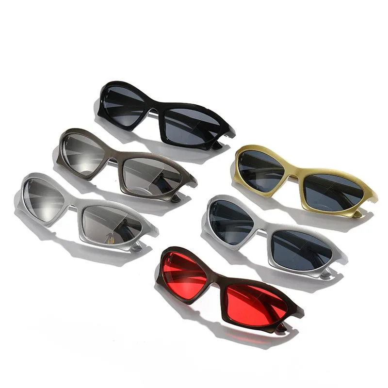 Óculos de sol Y2K Envoltório em torno de moda para homens mulheres Swift Oval Dark Sport Shades Óculos UV400 ÓculosSunglasses262S