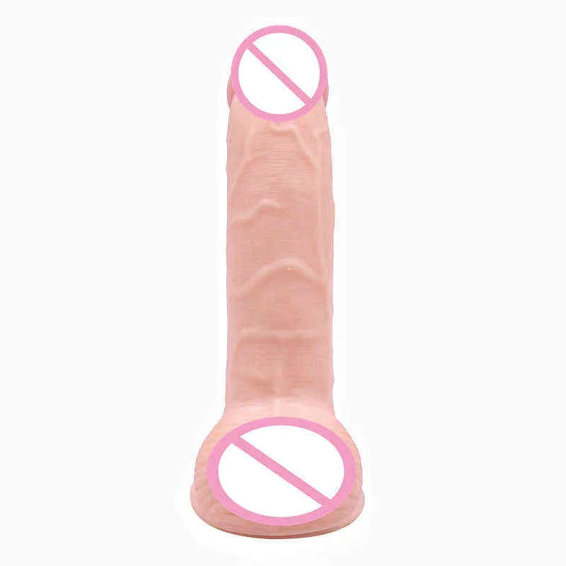 Nxy Dildos Thread Small Penis Meat Black Thick Clitoris Stimulator Female Sex Products Dildo 220601