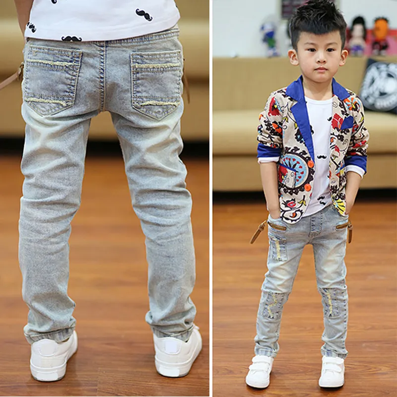 Ienens 5 13 Jahre Kinder Jungen Kleidung Skinny Jeans Classic Hosen Kinder Denim Kleidung Trend Long Bottoms Baby Boy Casual Hosen 220808