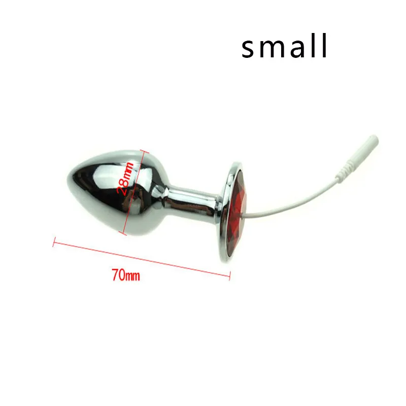 New 3 size metal anal plug electro shock sexy toys Accessories adult for men gay